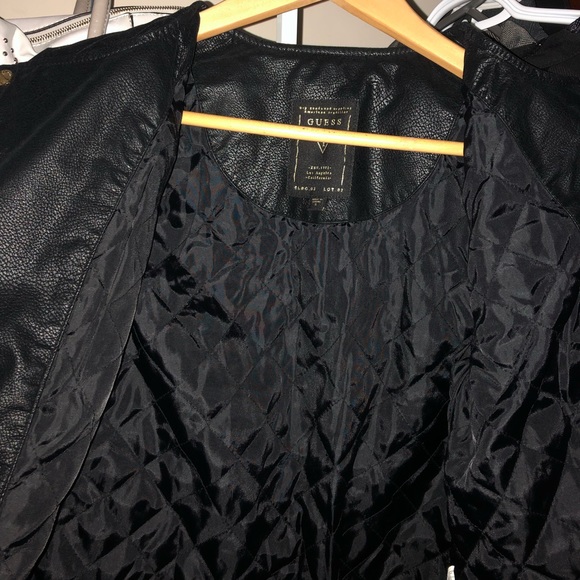 !NEVER WORN! GUESS (S) shiny suede jacket - Picture 4 of 5
